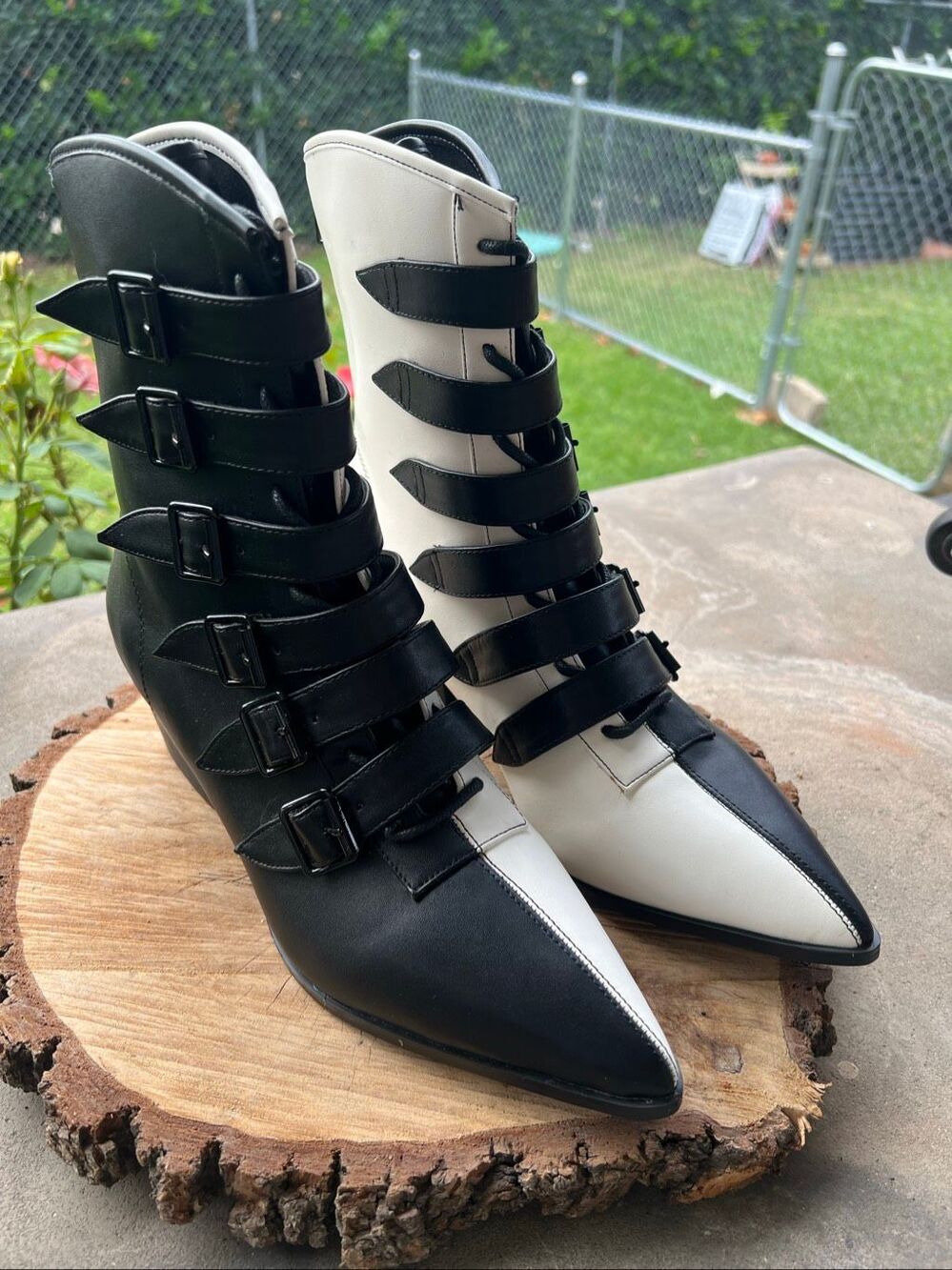Ash Costello x Strange Cvlt Coven Boots Black/white Size 8 New - Picture 2 of 10